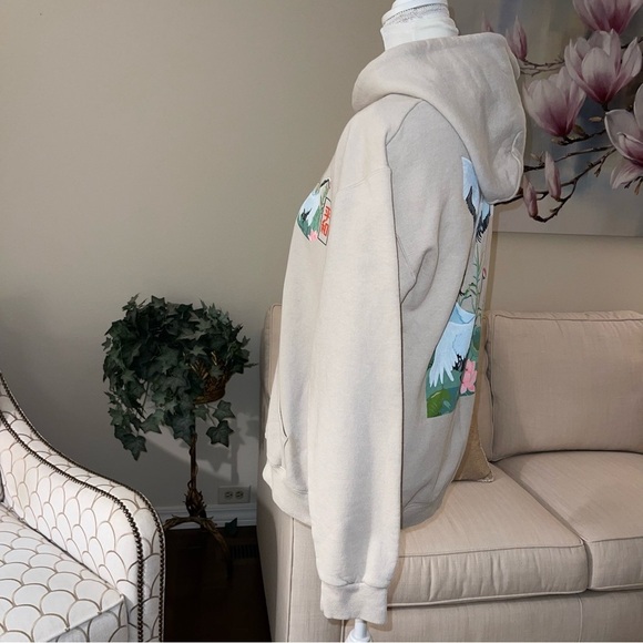 Artist Union Unisex Hoodie With Japanese Cranes NWOT - Picture 9 of 16